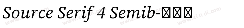 Source Serif 4 Semib字体转换